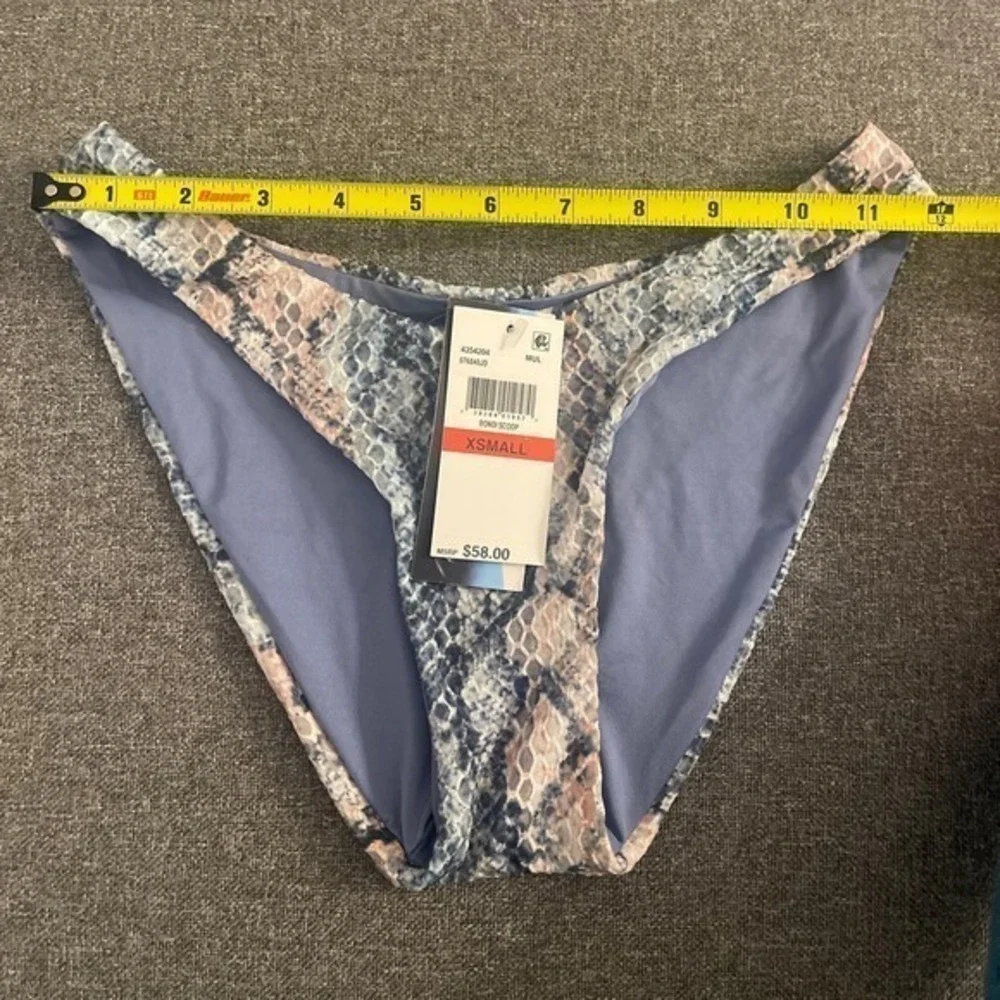 Isabella Rose Vienna Blue‎ Multi Bondi  Scoop Bottoms Size X-Small